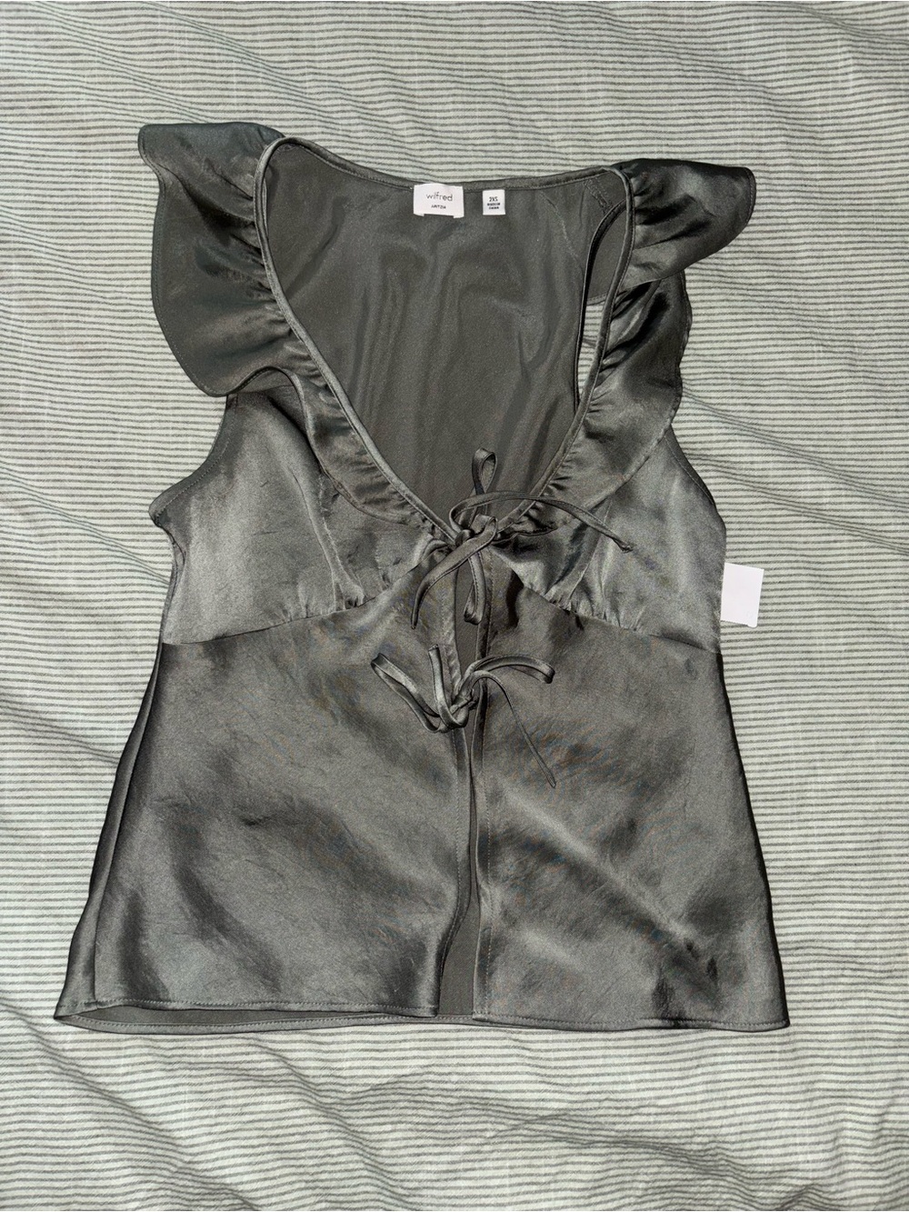 Aritzia Tonka Blouse - Ruffles and Satin
